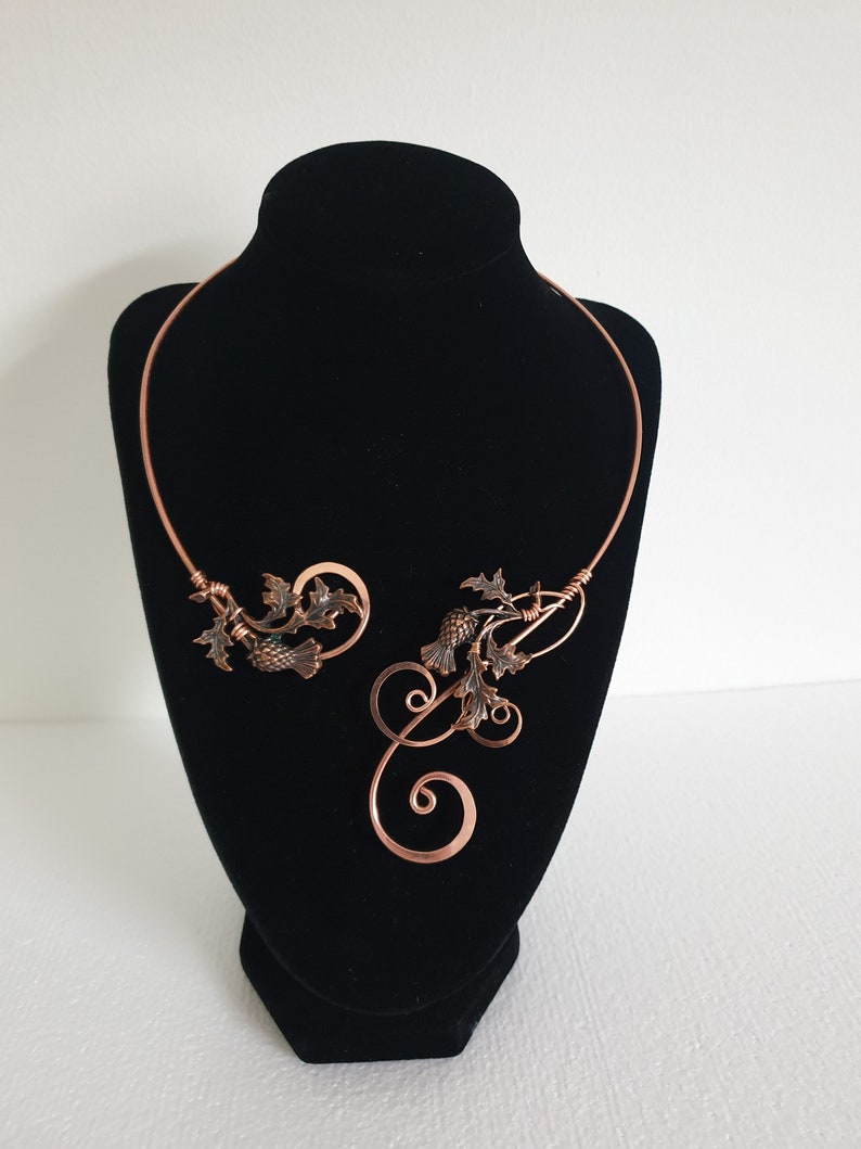 Celtic Copper thistle necklace
