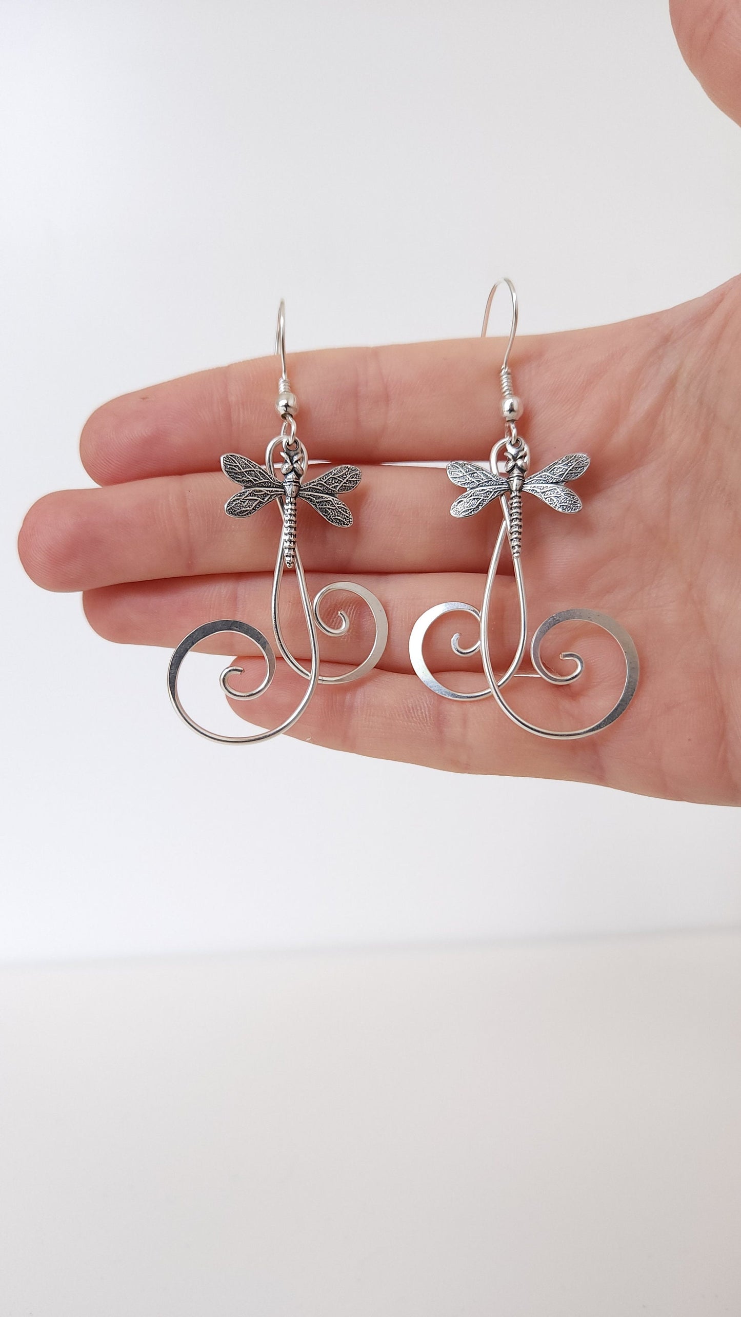 Silver Dragonfly earrings