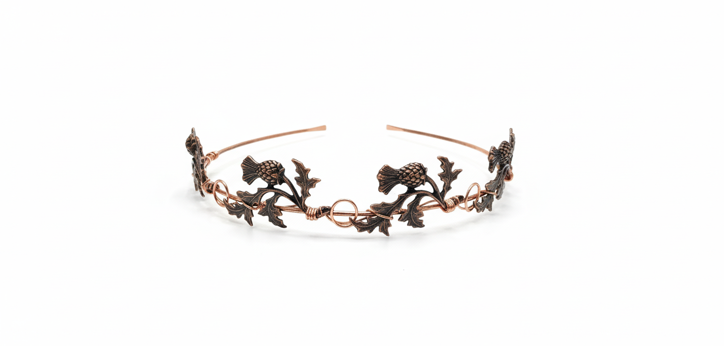 Copper Thistle Headbands - Handmade Scottish Hair Accessories