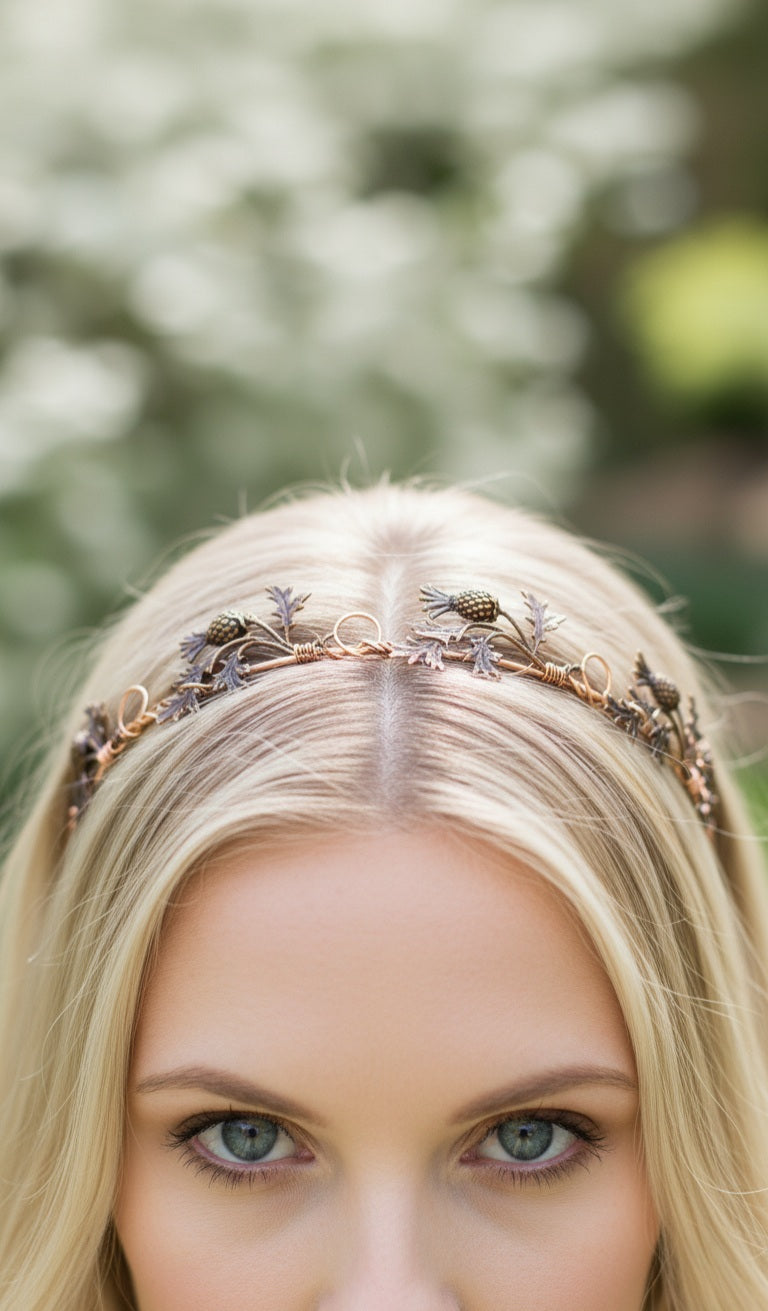 Copper Thistle Headbands - Handmade Scottish Hair Accessories