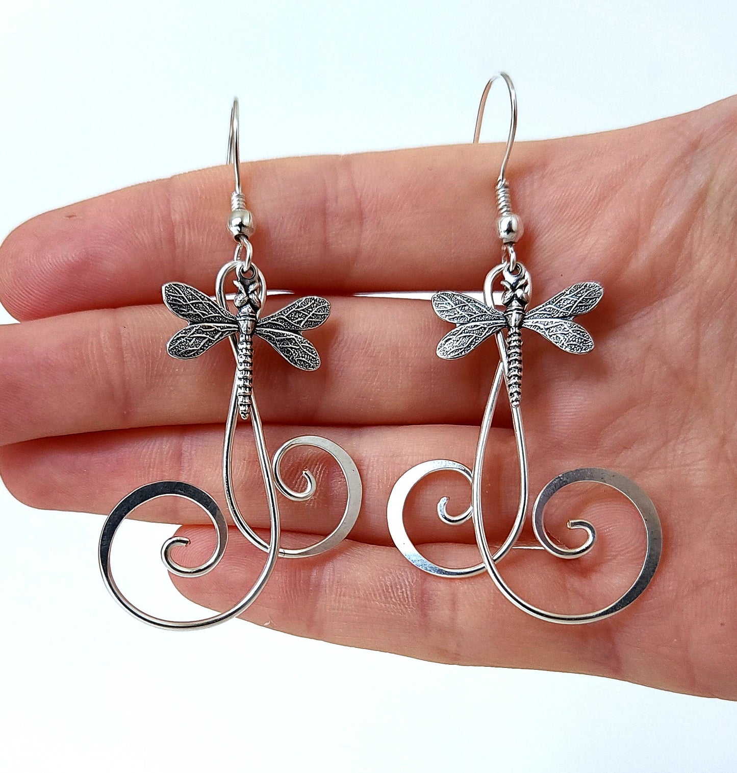 Silver Dragonfly earrings