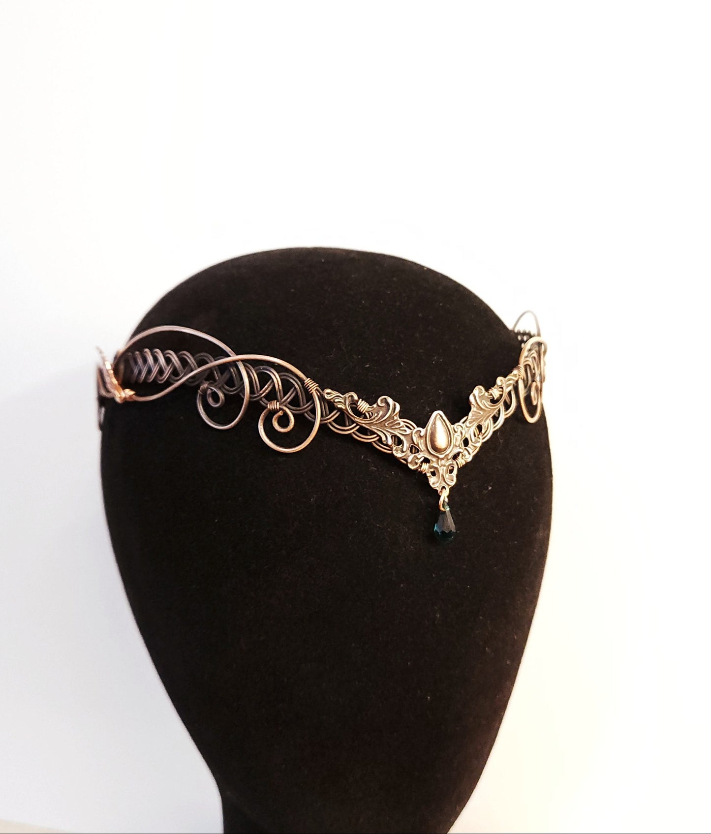 Copper crown headpiece, elven medieval tiara