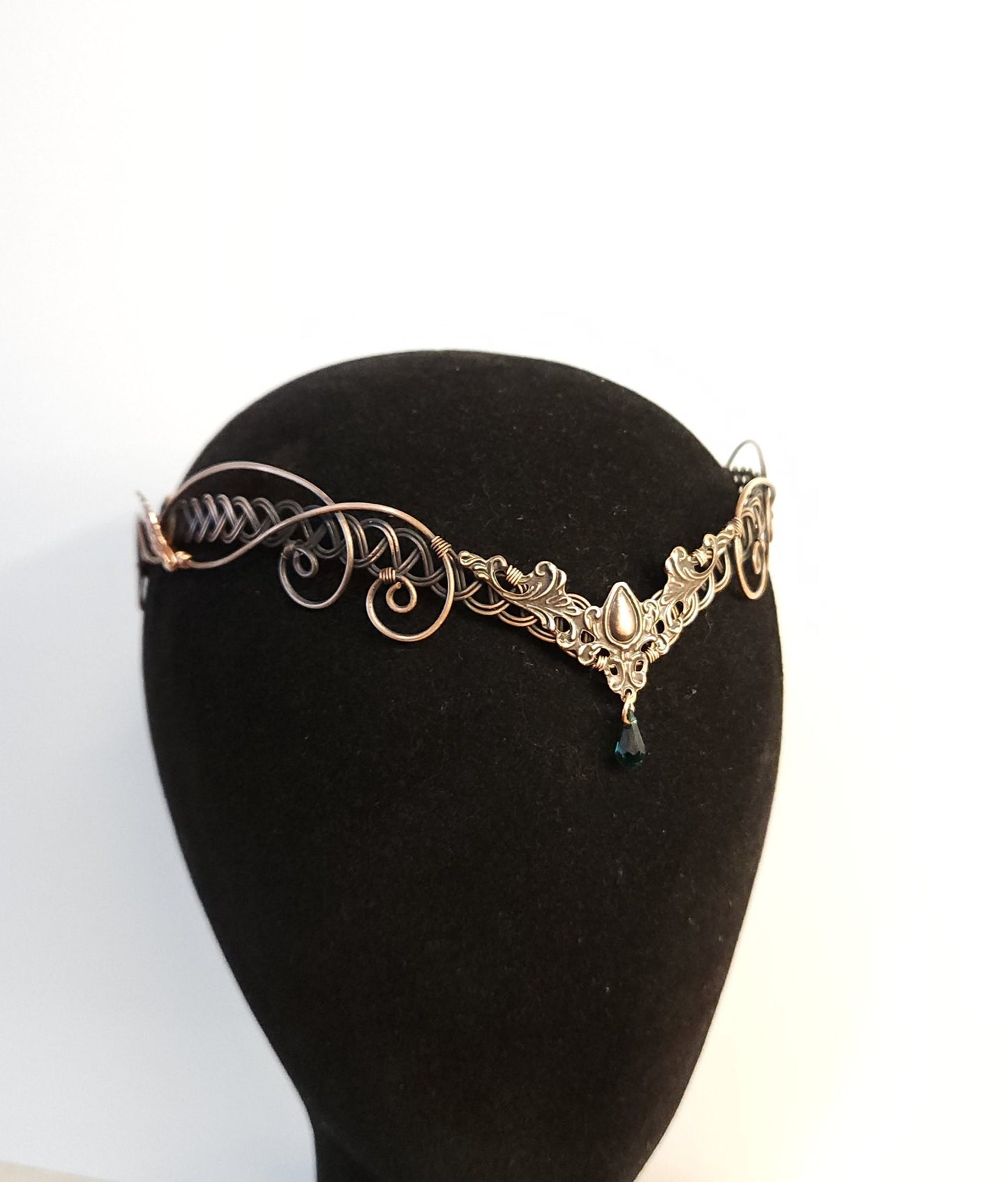 Copper crown headpiece, elven medieval tiara