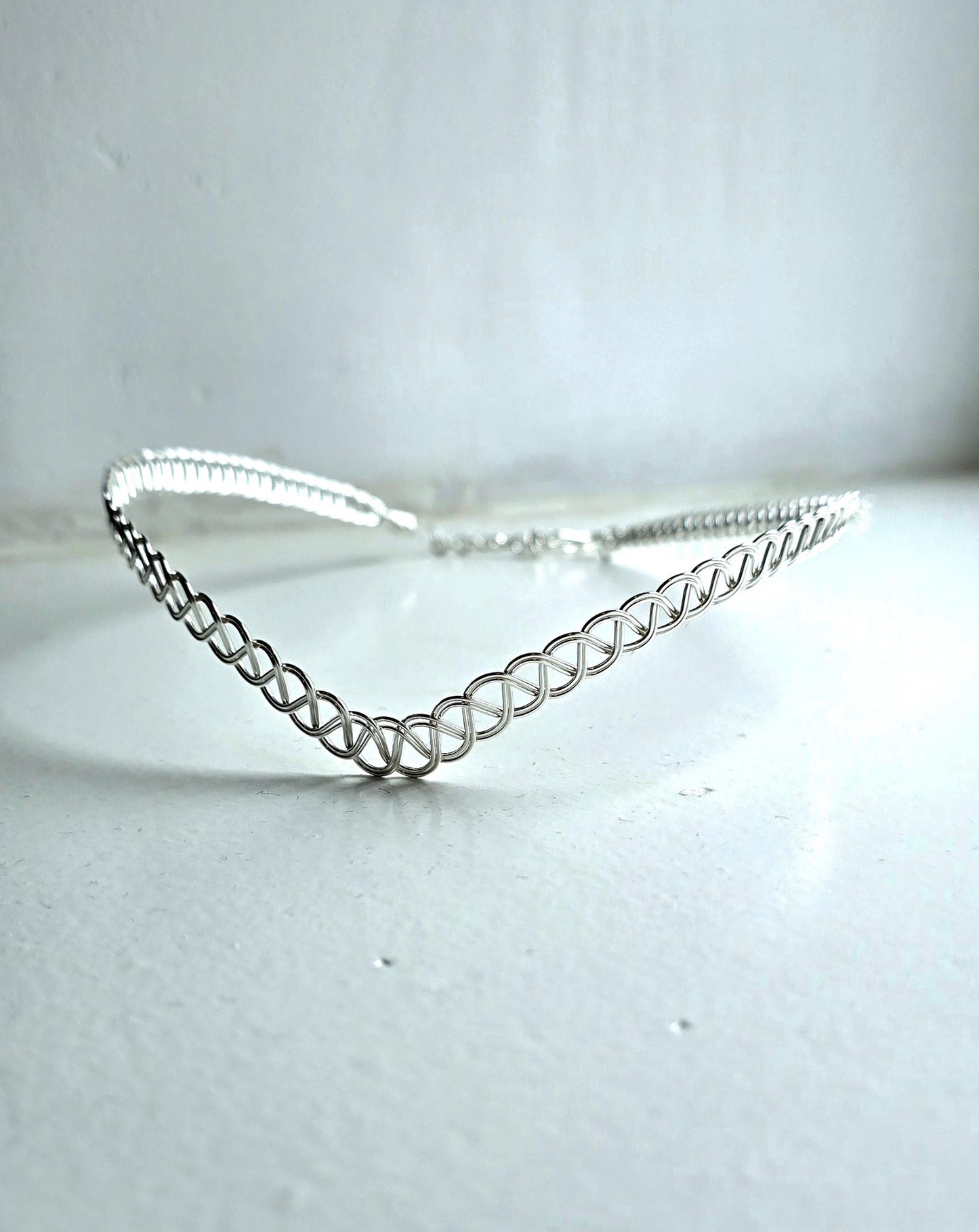 Handcrafted Celtic Weave Circlet | Silver-Plated Elven Tiara