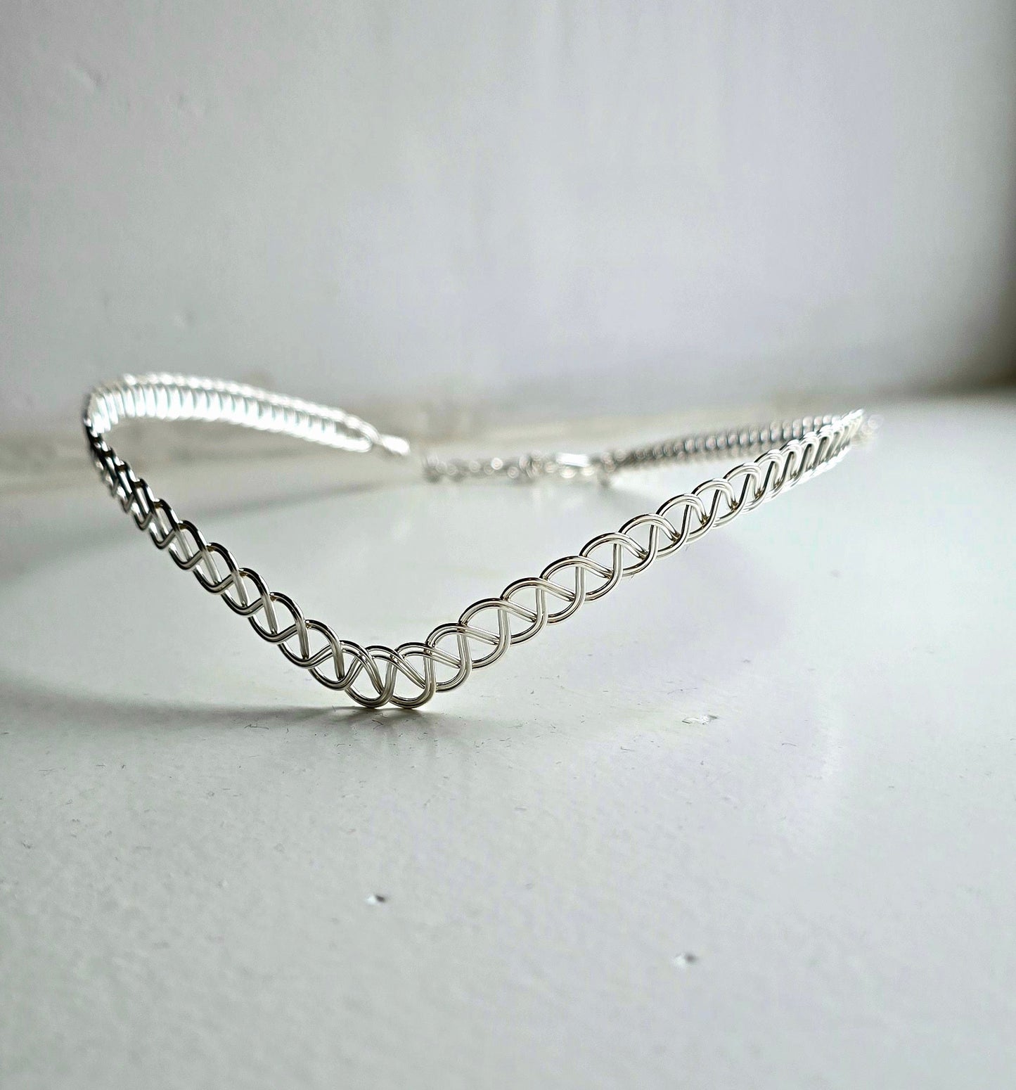 Handcrafted Celtic Weave Circlet | Silver-Plated Elven Tiara