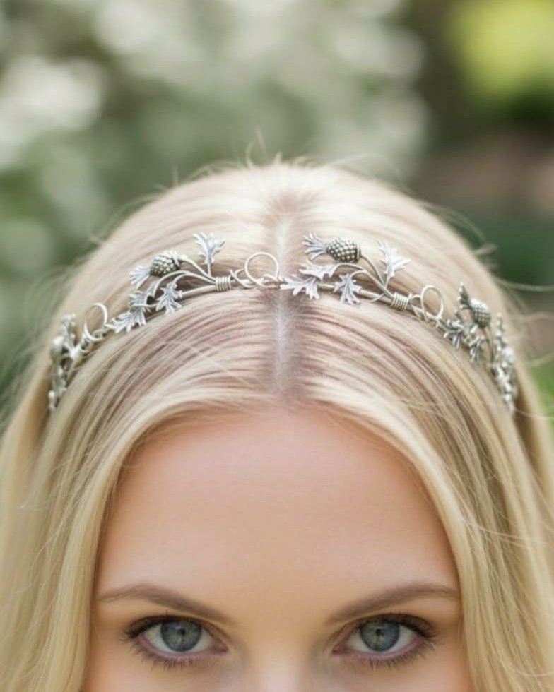 Silver Plated Scottish Thistle Hairband