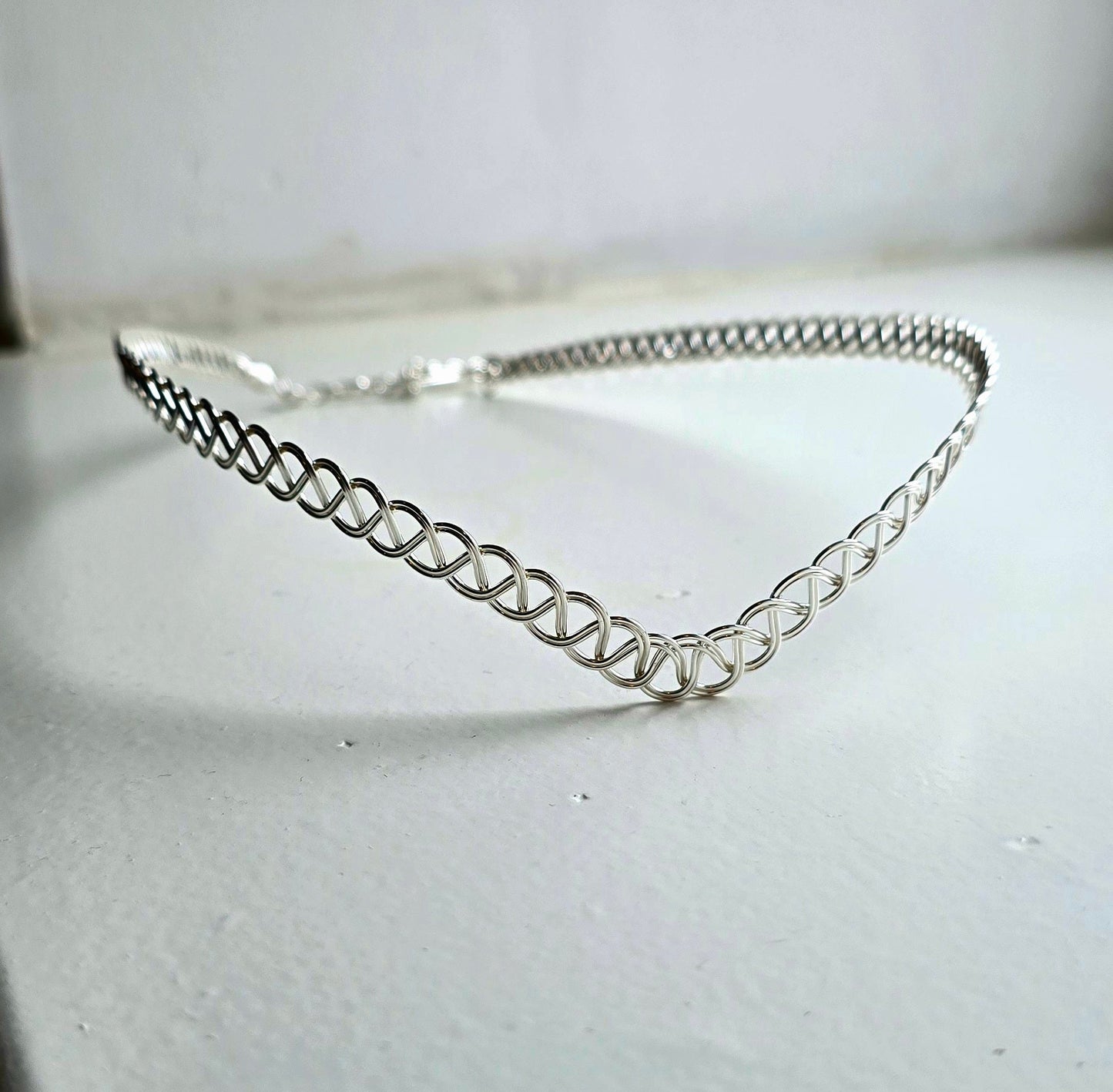 Handcrafted Celtic Weave Circlet | Silver-Plated Elven Tiara