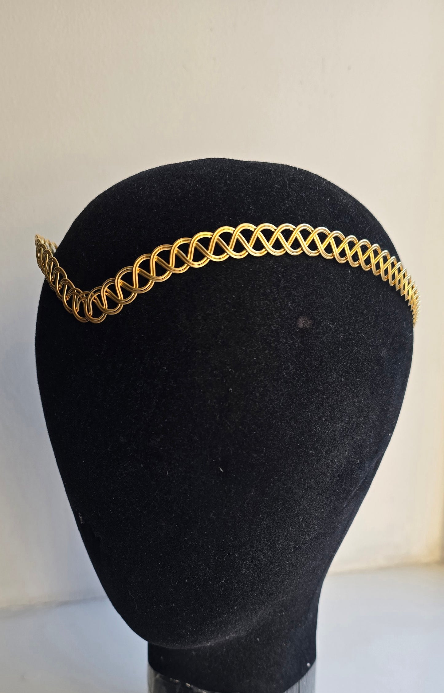 Gold Brass Celtic Weave Circlet | Medieval V-Shape Elven Tiara
