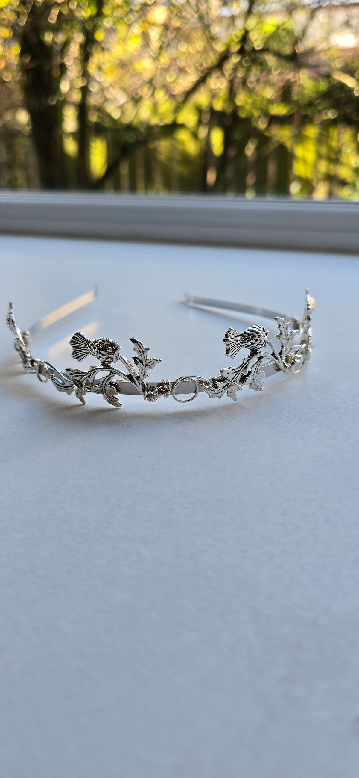 Silver Plated Scottish Thistle Hairband