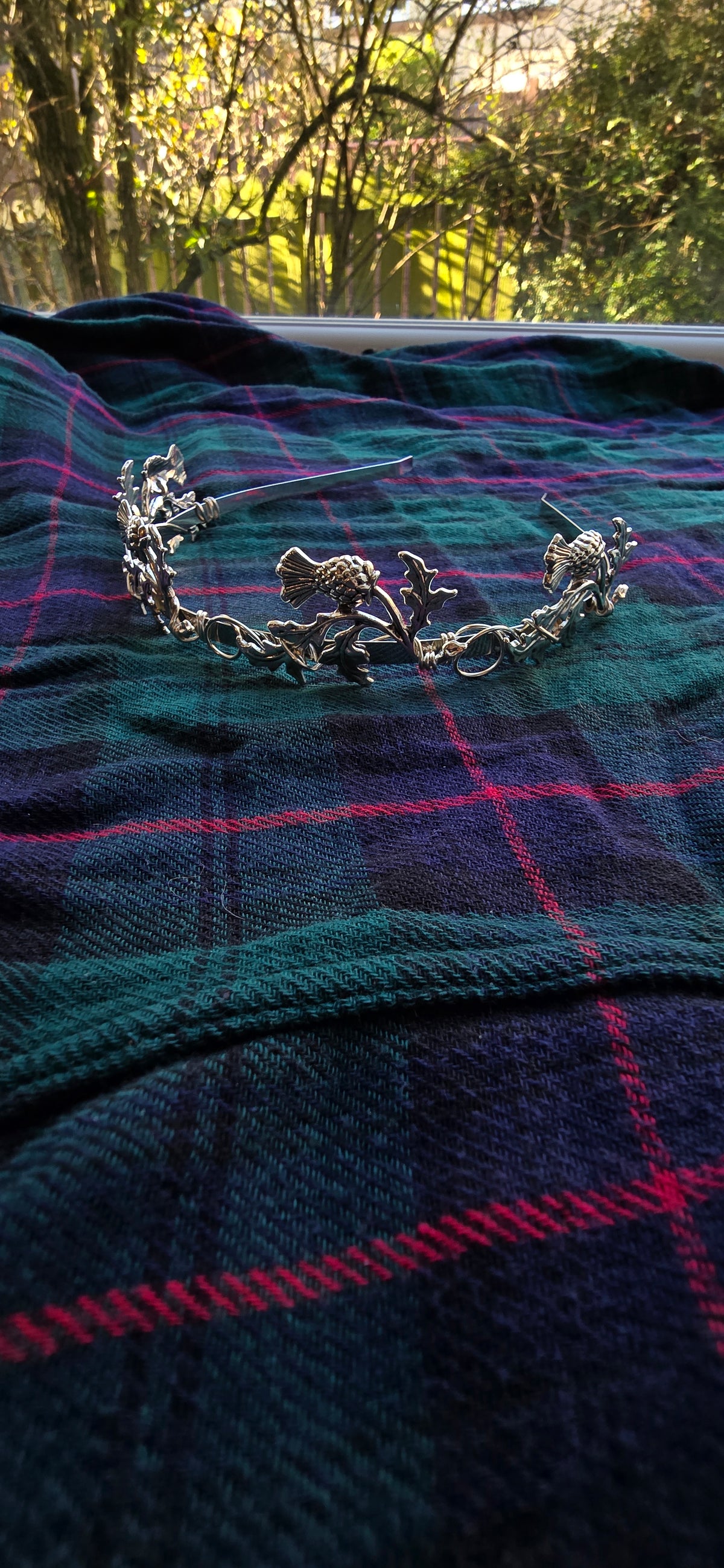 Silver Plated Scottish Thistle Hairband
