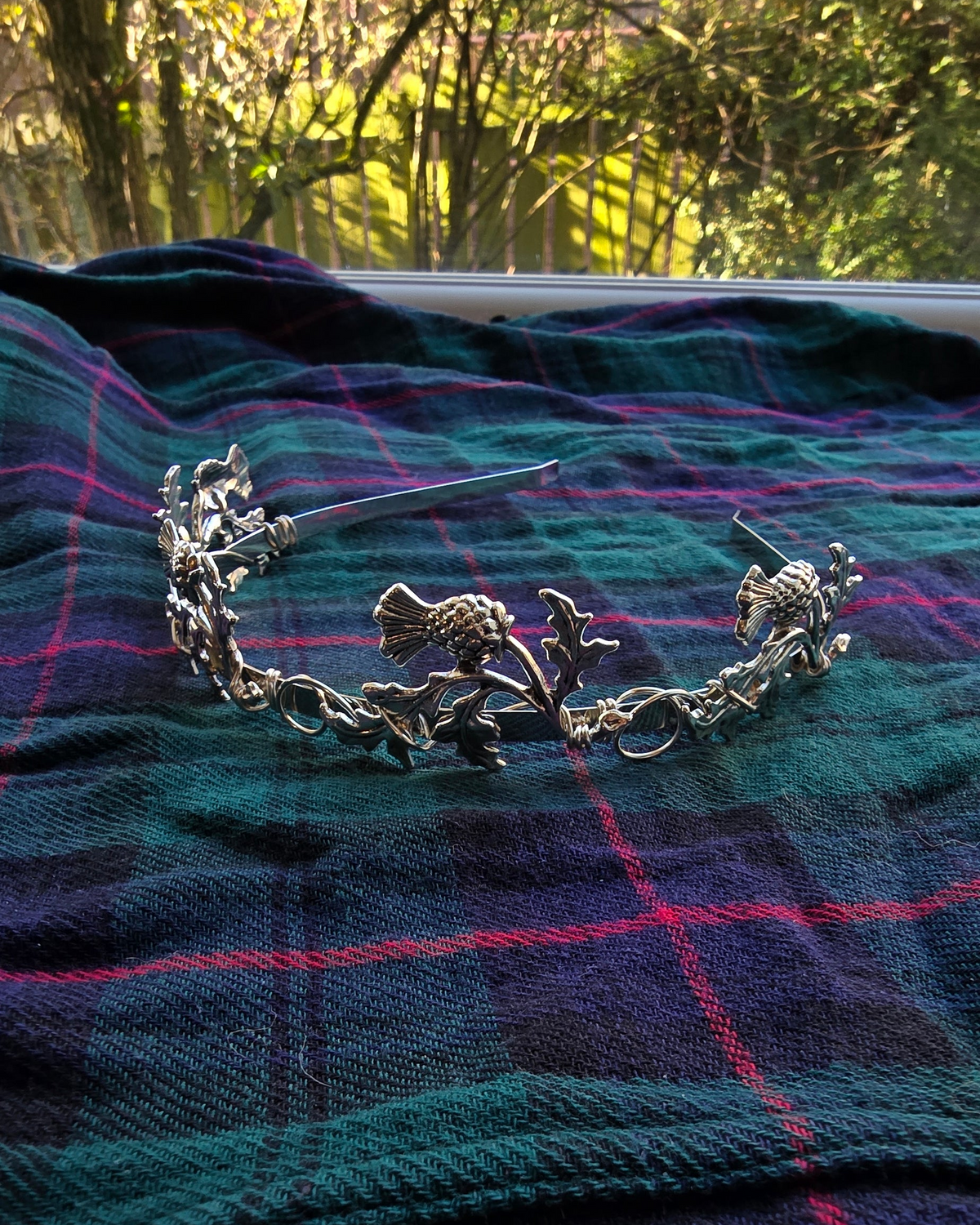 Silver Plated Scottish Thistle Hairband